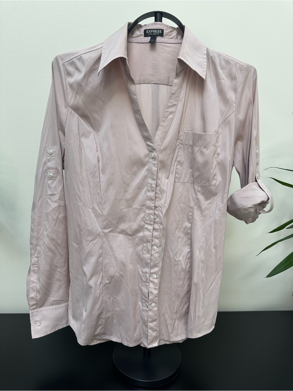 Express Light Blush Button-Down Shirt